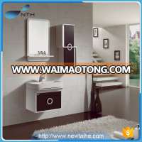 NTH China wholesale Wall-mounted waterproof acrylic solid wood pvc bathroom cabinet