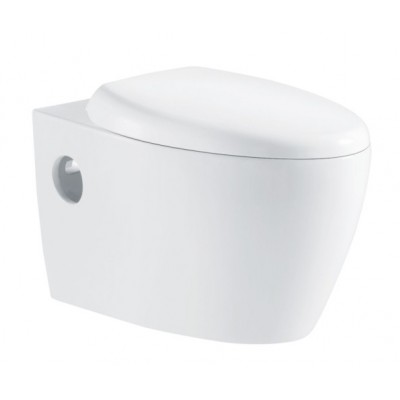 European standard round wall hung toilet, wall mounted toilet with built-in water tank, wall-hung toilet with concealed cistern