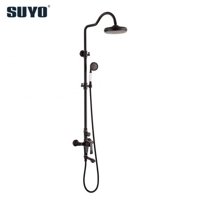 Most popular Black Colour Dual Handle antique bathroom hand shower and shower faucet of bath tap