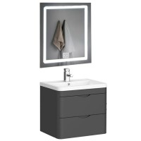 SAMCHIN Modern PVC material bathroom cabinet bathroom washstand  mirror cabinet