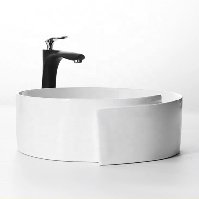 High Grade ceramic art basin Bathroom porcelain new design above counter Washbasin