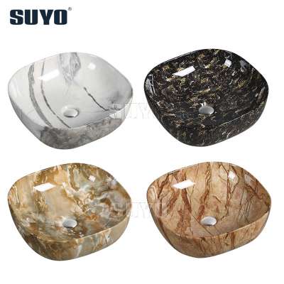 Wholesale Stone craft Bathroom Decorative Ceramic Marble art sink Wash Basin Bowl