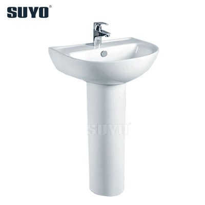 Wholesale Price Cheap Bathroom Floor Mounted Two Piece Pedestal Wash Sinks