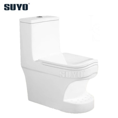 New design bathroom porcelain dual flush cross foot one piece siphonic wc toilet price s trap water closet