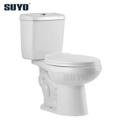 Sanitary ware porcelain water closet south american siphonic s trap two piece wc toilet