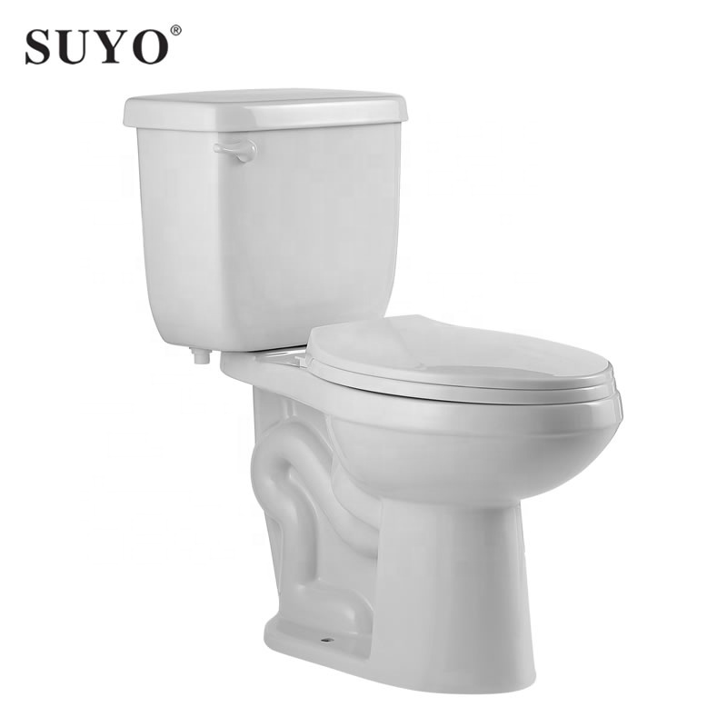 South America Cheap price siphonic two piece close couple toilet 300mm rough in wc toilet chinese supplier